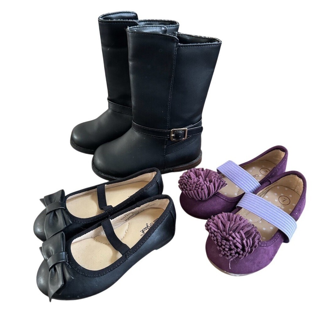 Little Girls Shoe Lot Size 7 Boots Ballet Flats